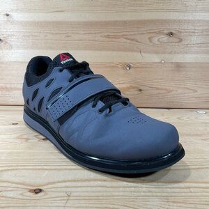 Reebok Lifter PR Weightlifting Shoes Men’s 11.5 Grey Black Strap CrossFit BD2631